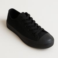 Tenis negros de lona